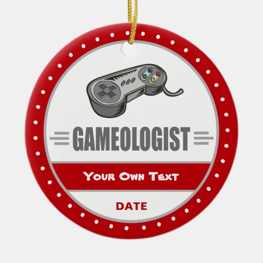 Funny Gamer's Keramisch Ornament (Voorkant)