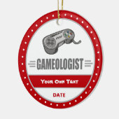 Funny Gamer's Keramisch Ornament (Links)
