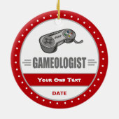 Funny Gamer's Keramisch Ornament (Achterkant)