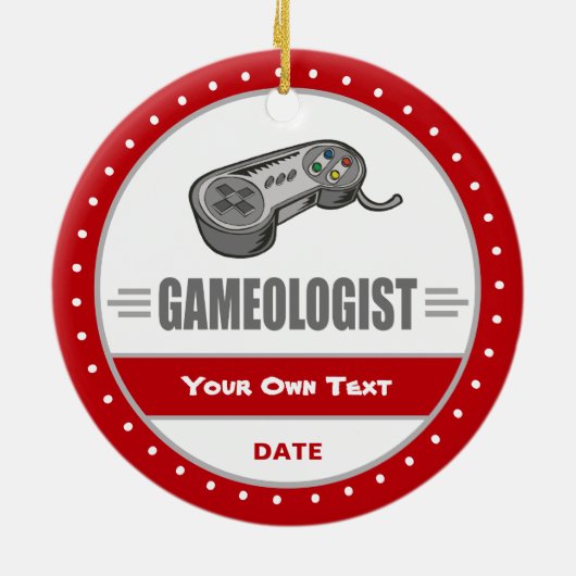 Funny Gamer's Keramisch Ornament (Achterkant)