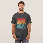 Funny Gamers T-Shirt Save the Princess (Voorkant volledig)