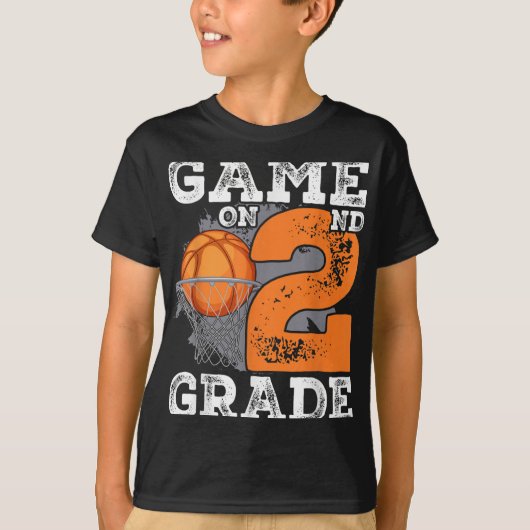 Funny Games On Second Grade Basketball First Day O T-shirt (Voorkant)