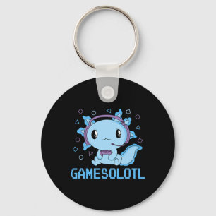 Funny Gamesolotl Anime Kawaii Gaming Axolotl Video Sleutelhanger