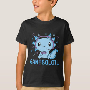 Funny Gamesolotl Anime Kawaii Gaming Axolotl Video T-shirt