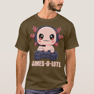 Funny Gamesolotl Axolotl Video Gamer Kawaii Anime T-shirt