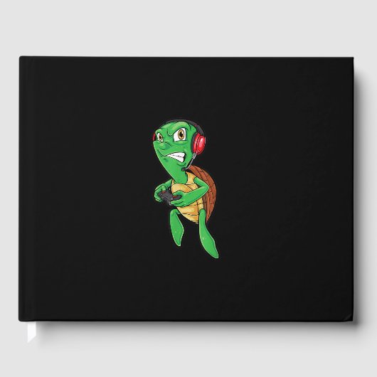 Funny Gaming Angry Zee Turtle Pplay Video Games Gastenboek (Voorkant)
