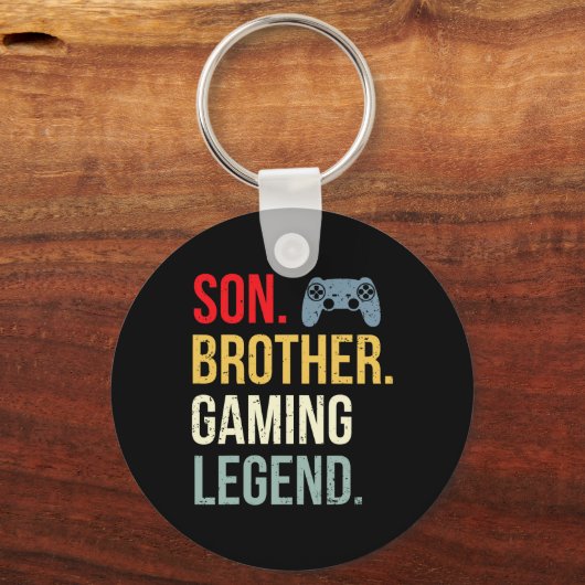 Funny Gaming Boys Girls Mannen Gamer Brother Video Sleutelhanger (Voorkant)