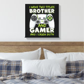 Funny Gaming Boys Girls Mannen Gamer Video Game Canvas Afdruk (Insitu (Slaapkamer))