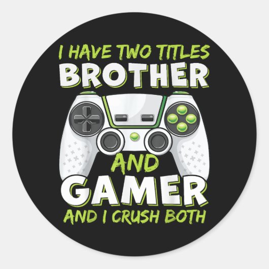 Funny Gaming Boys Girls Mannen Gamer Video Game Ronde Sticker (Voorkant)