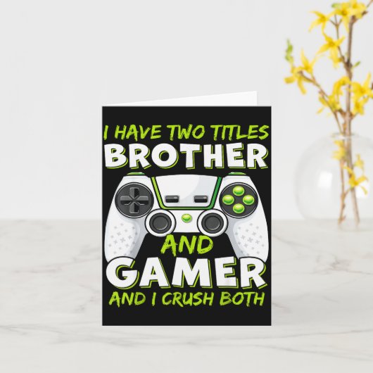 Funny Gaming Boys Girls Men Gamer Video Game  Kaart (Gele Bloem)