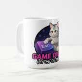 ​Funny Gaming Cat Gamer Gift - My Cat Decided Game Koffiemok (Voorkant links)