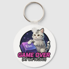 Funny Gaming Cat Gamer Gift - My Cat Decided Game Sleutelhanger