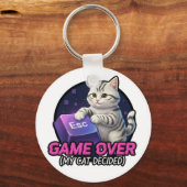 ​Funny Gaming Cat Gamer Gift - My Cat Decided Game Sleutelhanger (Voorkant)