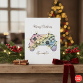 Funny Gaming Christmas Card Personalised Gift Feestdagenkaart