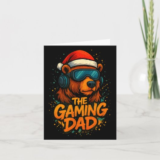 Funny Gaming Dad Christmas Outfit Gamer Gift  Kaart (Voorkant)