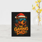 Funny Gaming Dad Christmas Outfit Gamer Gift  Kaart (Gele Bloem)
