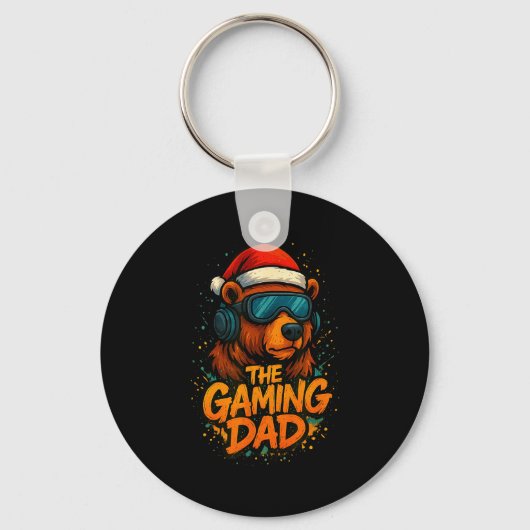 Funny Gaming Dad Christmas Outfit Gamer Gift  Sleutelhanger (Voorkant)