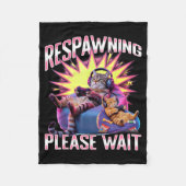 Funny Gaming Gamer Cat  Fleece Deken (Voorkant)