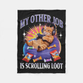 Funny Gaming Gamer Cat  Fleece Deken (Voorkant)