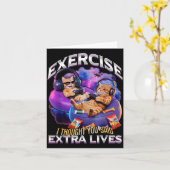 Funny Gaming Gamer Cat  Kaart (Gele Bloem)