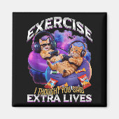 Funny Gaming Gamer Cat Magneet (Voorkant)