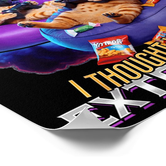 Funny Gaming Gamer Cat  Poster (Hoek)