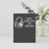 Funny Gaming Headset Kind Gamer Humor Briefkaart (Staand voorkant)