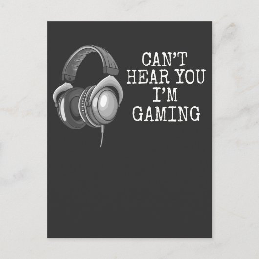 Funny Gaming Headset Kind Gamer Humor Briefkaart (Voorkant)