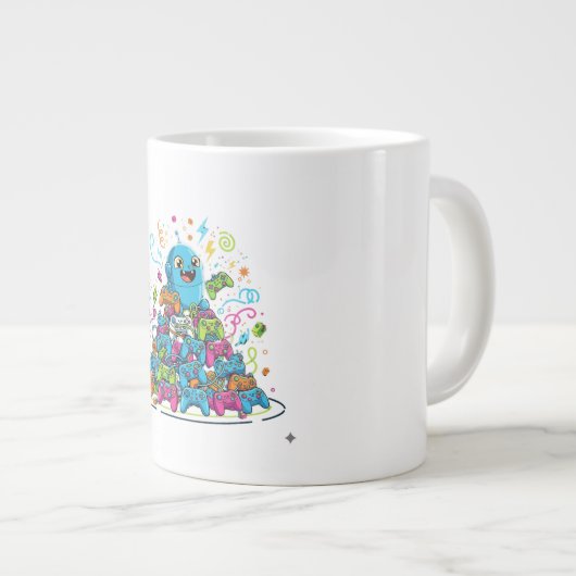 Funny Gaming Never Ends Grote Koffiekop (Voorkant rechts)