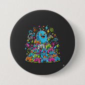 Funny Gaming Never Ends Ronde Button 7,6 Cm (Voorkant)