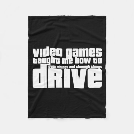 Funny Gaming New Driver Video Game Driving Instruc Fleece Deken (Voorkant)