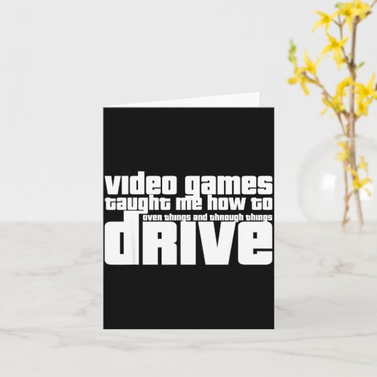 Funny Gaming New Driver Video Game Driving Instruc Kaart (Gele Bloem)