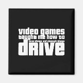 Funny Gaming New Driver Video Game Driving Instruc Magneet (Voorkant)