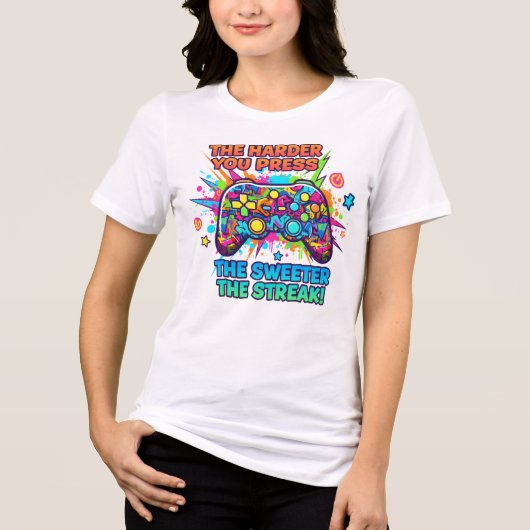 Funny Gaming Quote T-shirt" Tri-Blend Shirt (Voorkant)