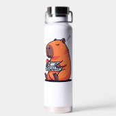 Funny Gaming Thermos – Capybara Retro Style Waterfles (Achterkant)