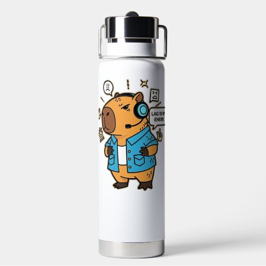 Funny Gaming Thermos – Lag Is My Enemy Personalize Waterfles (Achterkant)