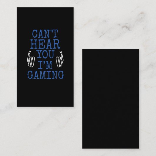 Funny Gaming verslavende Gamers Kind Headset Fun Visitekaartje (Voorkant / Achterkant)