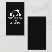 Funny Gaming verslavende Gamers Kind Headset Humor Visitekaartje (Voorkant / Achterkant)