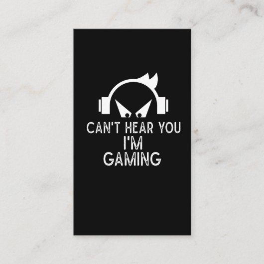 Funny Gaming verslavende Gamers Kind Headset Humor Visitekaartje (Voorkant)