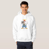 Funny Gangsta Chicken Hoodie F CAW F Hip Hop Style (Voorkant volledig)