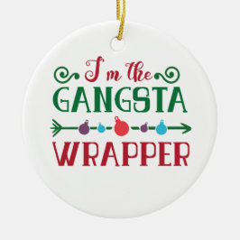 Funny Gangsta Wrapper Kerstmis | Versiering Keramisch Ornament