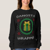 Funny Gangsta Wrapper Ugly Kerstmis Trui (Voorkant)