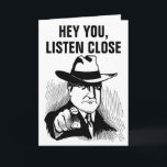 FUNNY GANGSTER BIRTHDAY-WENSKAARTEN KAART<br><div class="desc">KIJK OP DE TWEEDE DAG,  OF ANDERS!</div>