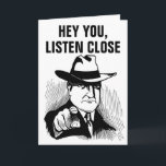 FUNNY GANGSTER BIRTHDAY-WENSKAARTEN KAART<br><div class="desc">KIJK OP DE TWEEDE DAG,  OF ANDERS!</div>