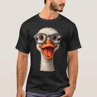 Funny Gans Met Bril T-Shirt – Schattige Nerd Eend