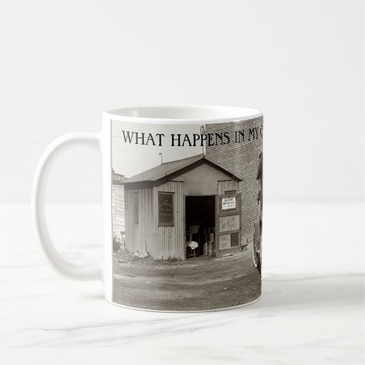 Funny Garage Mechanic Auto Cars Custom Koffiemok (Links)