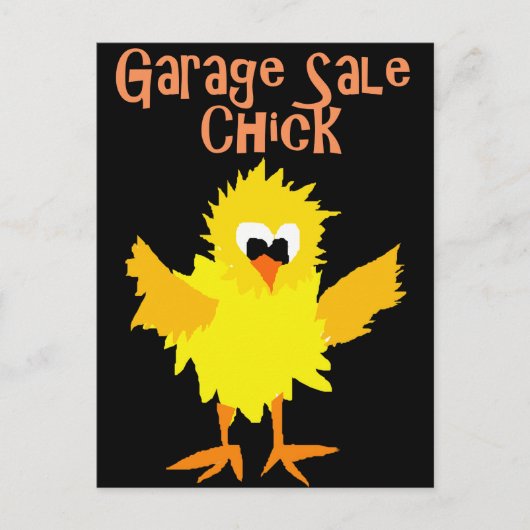 Funny Garage Sale Chick Cartoon Briefkaart (Voorkant)