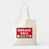 Funny Garage Sale Junkie Tote Bag (Achterkant)