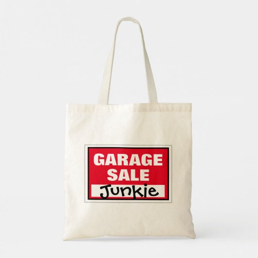 Funny Garage Sale Junkie Tote Bag (Achterkant)