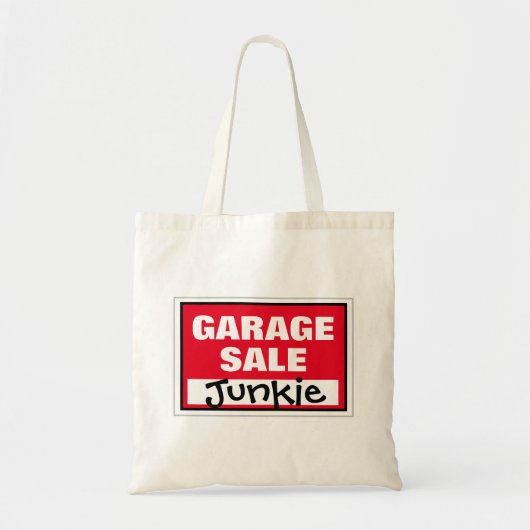 Funny Garage Sale Junkie Tote Bag (Voorkant)